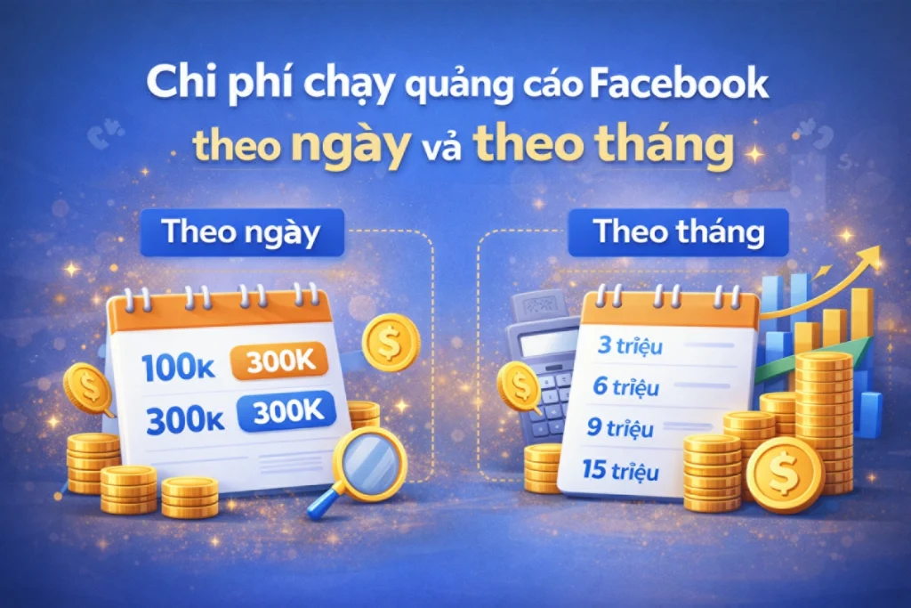 Chi phí chạy quảng cáo Facebook theo ngày và theo tháng