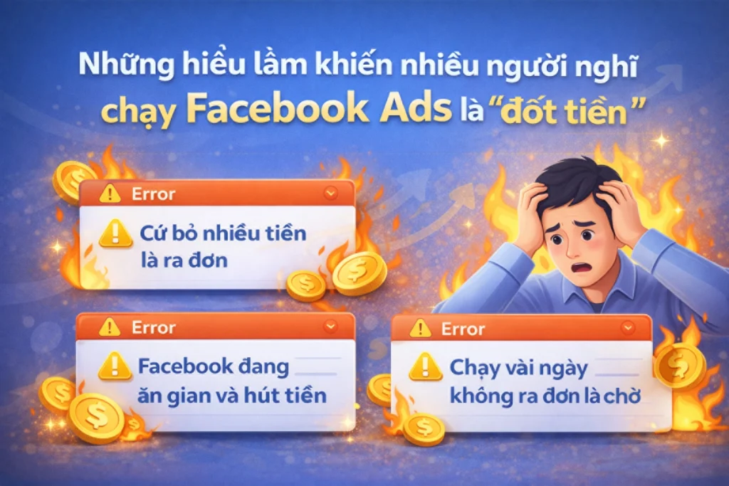 Những hiểu lầm khiến nhiều người nghĩ chạy Facebook Ads là đốt tiền