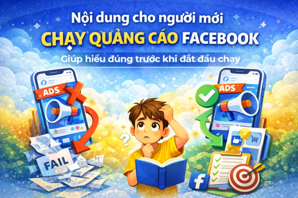 Nội dung cho người mới chạy quảng cáo Facebook, giúp hiểu đúng trước khi bắt đầu chạy