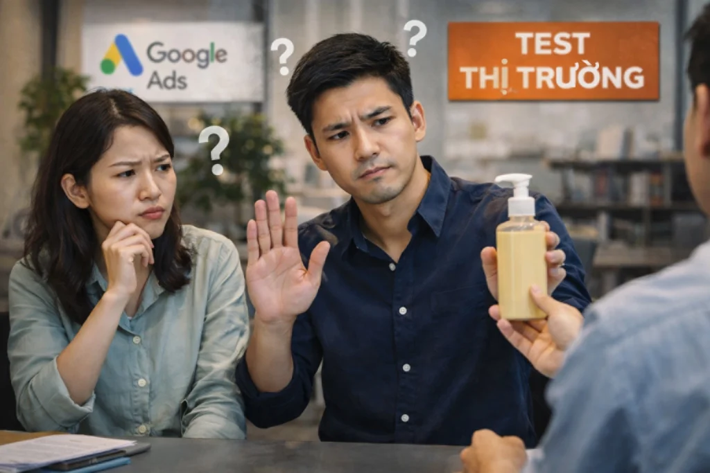 Rủi ro Google Ads khi test thị trường nhưng khách hàng còn phân vân và chưa sẵn sàng quyết định